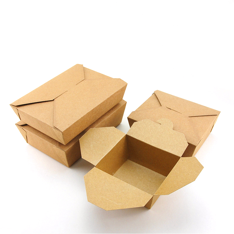Kraft paper takeout container