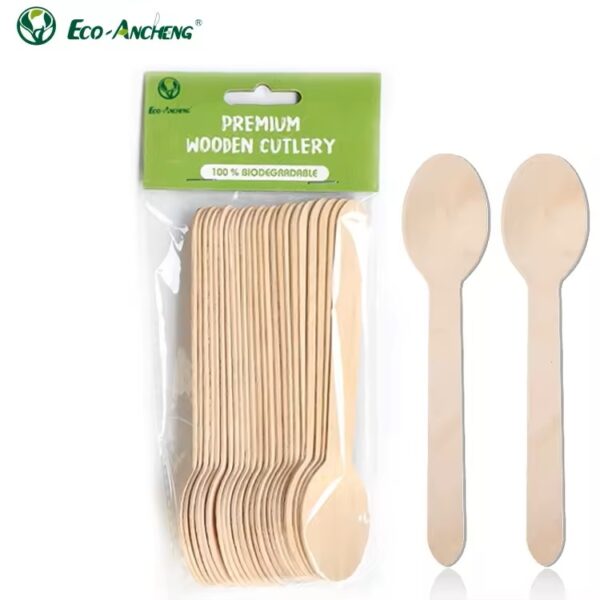 Wooden knife, fork and spoon - Image 4