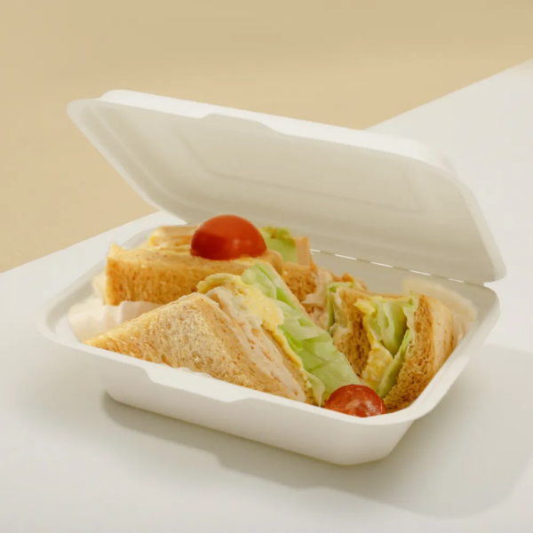 Bagasse Pulp Clamshell NO PFAS - Image 8